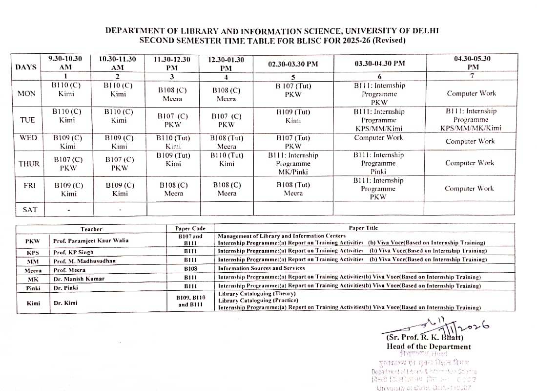 blis timetable